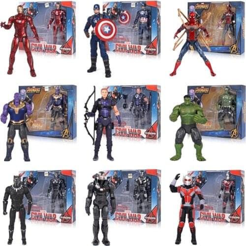 Original 7 Inches Endgame Movable Marvel Super Heroes Avengers Joints Thanos Hulk Captain America Thor Action Figure Toys Doll