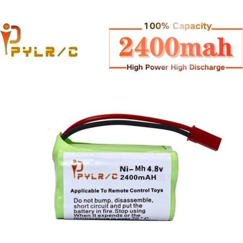 JST Plug) 4.8V 2400mah NIMH Battery For Rc toys Cars Boats Tanks Robots Guns AA NI-MH Battery 4.8V Rechargeable Battery Pack