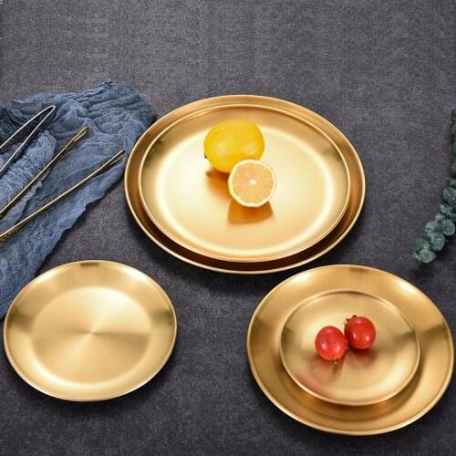 Korean Serving Dish Round Plate Cake Tray Steak Tray setSushi tray Kitchen Special high-quality Round shape tableware and dishes