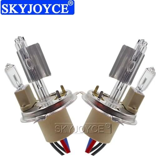 SKYJOYCE 12V 55W H4-2 HID Headlight Bulb With Halogen Lamp 35W H4H H4L Ceramics Metal Base Xenon Bulbs 4300K 6000K Car Lights