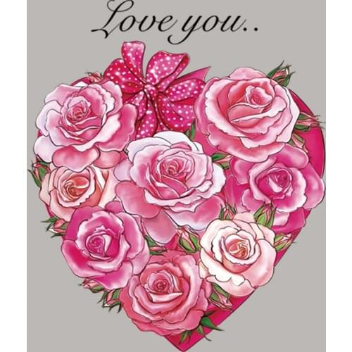 Love Mother Flower Thermal Stickers Diy Vinyl Fashion Appliqued Tops Heat Transfer Letter Patches Iron On Great Mom Clothes