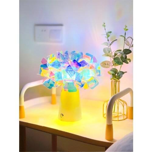 Nordic Color PVC Table Lamp Living Room Dining Room Bedroom Home Decoration Lighting Modern Romantic Atmosphere LED Table Lights
