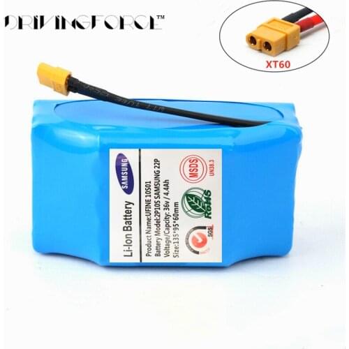 Genuine 36V Battery pack 4400mAh 4.4Ah Rechargeable Lithium ion battery for Electric self balancing Scooter HoverBoard unicycle