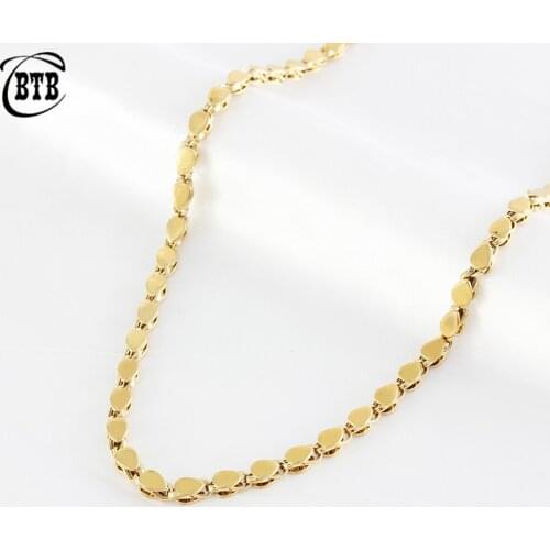 New Fashion Luxury Gold Drop-shaped Smooth Surface Ladies Long Necklace Muslim Islamic High-quality Jewelry Holiday Gifts