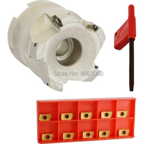 New BAP300R 50 22 5T right angle shoulder face mill cutter 10pcs inserts are fitted on the cutter for APMT1135 Insert