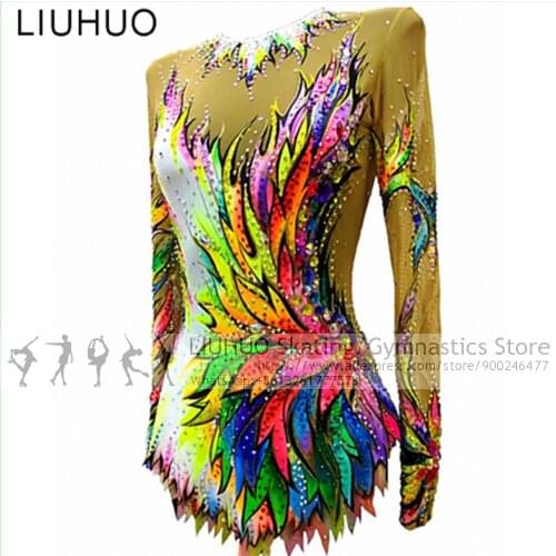 Ice Skating Dress Girls Pink Rhythmic gymnastics leotard Children Teens competition dress ballroom costumes for women