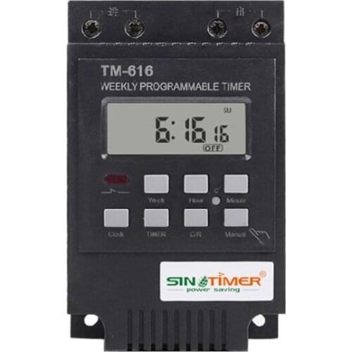TM616W-4 Digital Electronic Timer 220V 30A Weekly Programmable Relay Controller