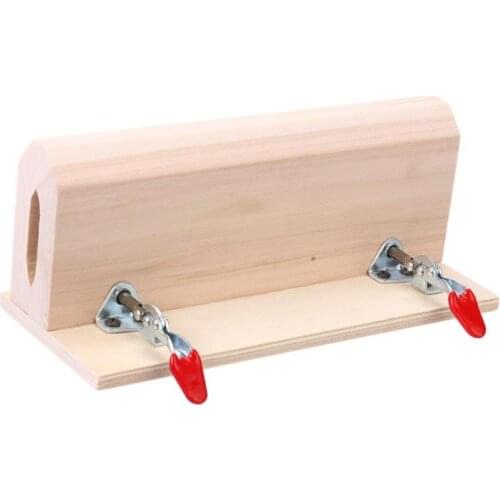 1pcs DIY Improved Sewing Wooden Leather Craft Clamp Horizontal Leather Retaining Stitching Clip Leather Craft Wooden Clamp