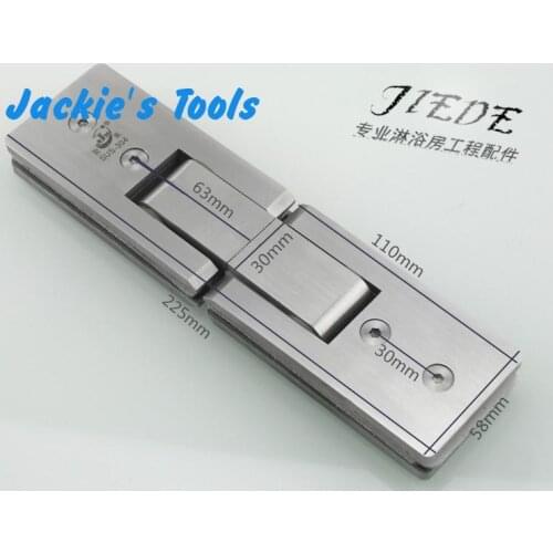 304 Stainless steel bathroom clip lengthened 180 degree buffer kitchen and shower room glass door hinge glass clip good