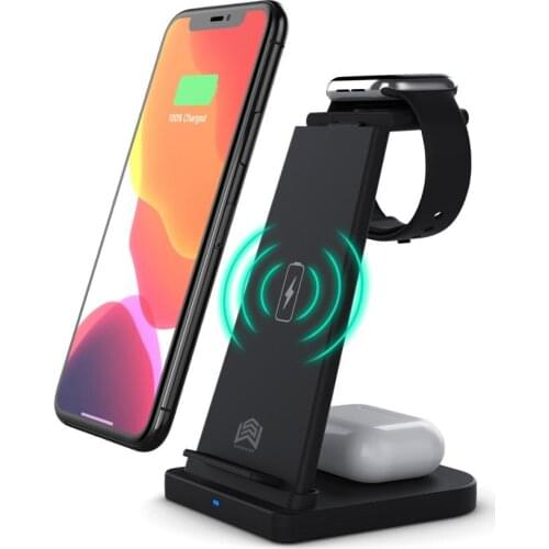 3 in1 Charger Stander Multiple Devices Wireless Charger Charging Base for Phone Watch and Headphones Compatible Charger Station