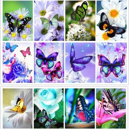 Diamond Painting Butterfly Diamond Mosaic Animal Cross Stitch Handmade Rhinestones Pictures Full Display Gift Home Decor