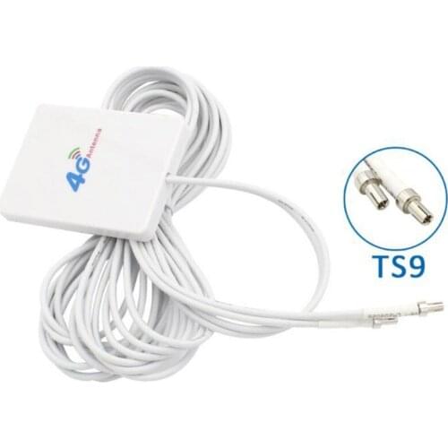 4G/3G LTE aerial WiFi small panel antenna 10dbi with 2 extension cables 3meters long TS9/CRC9/SMA connector for HUAWEI ZTE mode