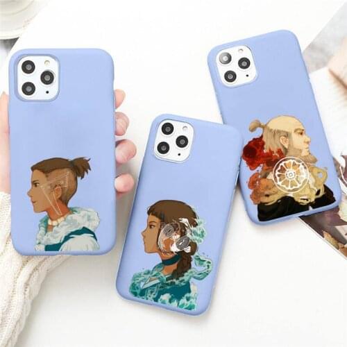 Avatar The Last Airbender Japan anime Phone Case Candy Color for iPhone 6 7 8 11 12 s mini pro X XS XR MAX Plus