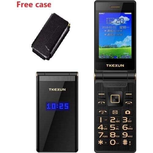 Handwriting Touch Display 2.8" SOS Fast Dial Big Key BT Blacklist Flashlight Dual Sim Long Standby Free Case Flip Senior Mobile