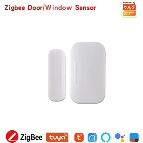 Smart Tuya WiFi / Zigbee Window Door Sensor Doors Open / Closed Detectors Security Alarm System Smart Life APP Alexa Google Home