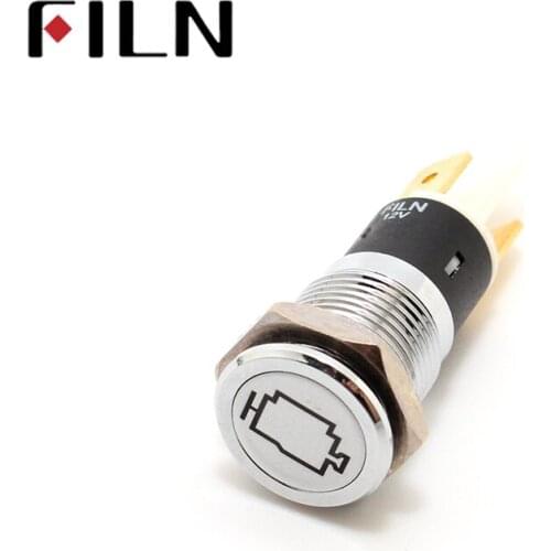 FILN FL1M-14FJ-C 14mm metal mini led red yellow white blue green 6v 24v 110v 220v 12v led indicator light with pins