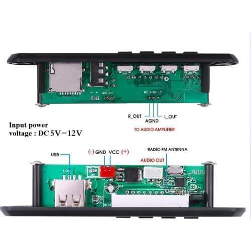 HOT Sale Wireless MP3 Decoder Board Bluetooth 5.0 WMA Audio Module USB TF Radio With Screen With Remote Control For Car
