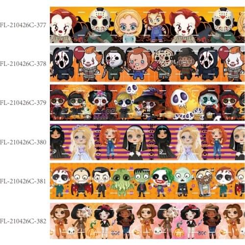 FLRARIBBONS 22mm 38mm 75mm halloween horror movie character ribbon