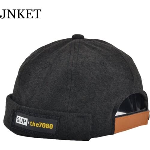 JNKET New Retro Men Women‘s Skullcap Sailor Cap Beanies Hat Foldable Brimless Hat Outdoor Sport Cap Hip Hop Cap Pumpkin Hat