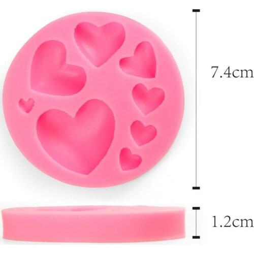 JX-LCLYL 3D Love Heart Fondant Mold Silicone Cake Decorating Craft Sugar Chocolate Mould