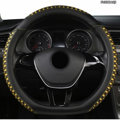 FUZHKAQI Leather Car Steering Wheel Cover For Renaults Duster Megane 2 3 koleos Logan sandero Scenic 2