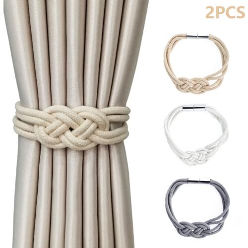 Magnetic Solid Color Curtain Hooks Tiebacks Tie Backs Buckle Clips Holdbacks Curtain Tiebacks For Living Room Bedroom Decoration