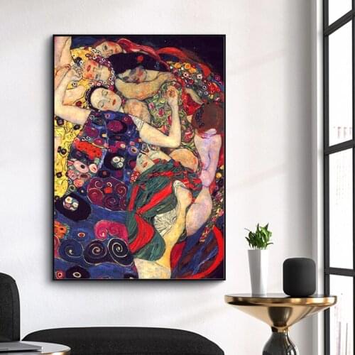 Famous Gustav Klimt Abstract Hand Painted Canvas Paintings Modern Oil Wall Pictures for Living Room Wall Decoration Cuadros