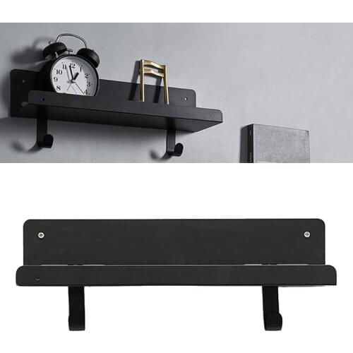 Floating Wall Mounted Shelves, Display Rustic Metal Ledge Shelves Wide Panel for Bedroom Office Kitchen Living Room