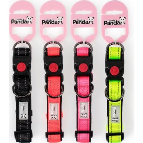 Small Dog Collar Puppy Pet Accessories Luminous Dog Collar Nylon Adjustable Cute Reflective halsband hond collier pour chien E