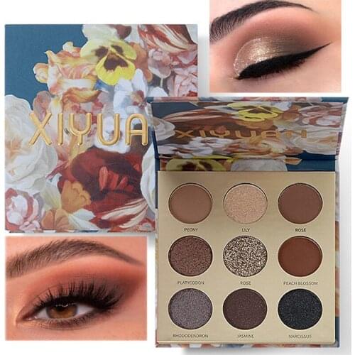 9 Colors Eyeshadow Palette Matte Glitter Waterproof Lasting Easy To Wear Metallic Eye Pigment Shimmer Eyes Makeup Powder