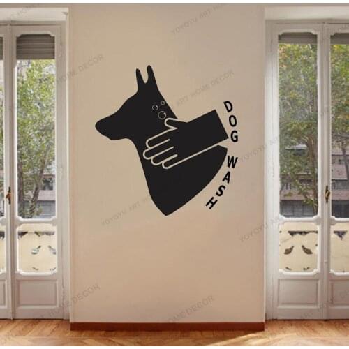 Pet Wash Words Removable Wall Decals Scissors Decor Pet Grooming Salon Dog Sign Vinyl Wall Sticker cx25