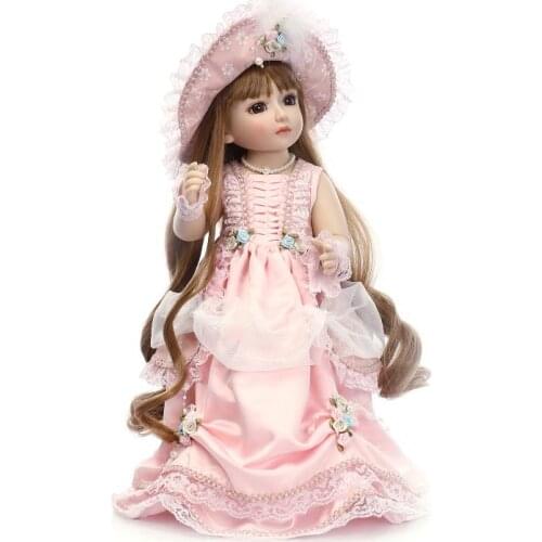 Lovely Princess BJD 1/4 doll SD DOLL with lolita dress and hat for girls toys reborn bonecas brinquedo menina bebe toys