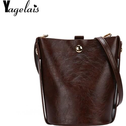 Handbags Womens Shoulder Messenger Bag Womens Casual Tote Bag High Quality PU Leather Lady Wanderer Messenger Bag Bucket Bag