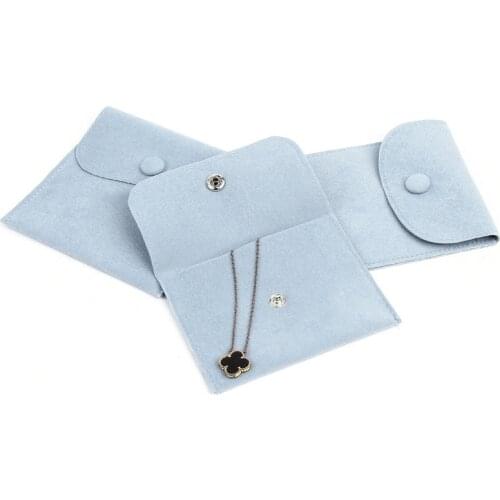 Thickened Soft Snap Button Flannel Bag Wooden Buddha Beads maternity Packages Manufacturer Velvet Jewelry Kawaii Packaging