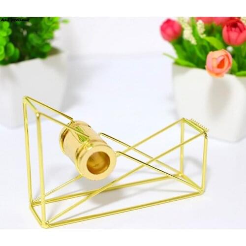High Quality Metal Tape Dispenser Cutter Tape Holder Storage Organizer Cutter Tape Seat Dispensador Stationery Office Supplies
