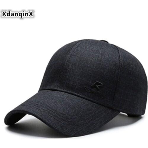 XdanqinX Autumn New Mens Snapback Hats Baseball Caps Adjustable Size Womens Ponytail Fashion Embroidery Tongue Cap Couple Hat