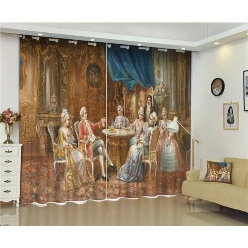 Blackout Window Curtain British royal family 3D Curtains For Bedding room Living room Hotel Drapes Cortinas De Sala
