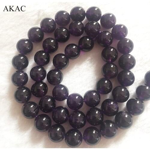 1strand 8mm Free shipping natural deep color amethyst good quality loose beads for diy making design