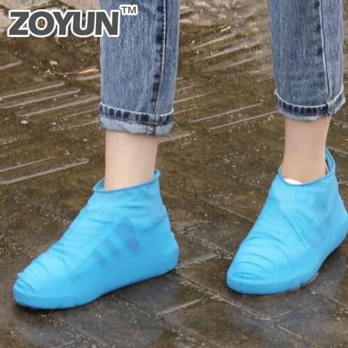 1 Pair reusable disposable waterproof shoe covers Slip-resistant Rubber men rain boots High-top low-shoe cover M/L Accessories