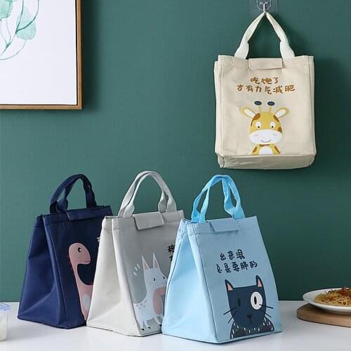 1PCs Cartoons Lunch Bag Women Meals Work Thermal Package Child School Food Insulated Pouch Outdoor Picnic Supplies Accessories