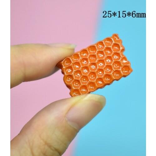 10Pcs Simulation Bee Honeycomb DIY Flatback Resin Cabochon Accessories Fit Phone Decoration Embellishments Scrapbooking Crafts