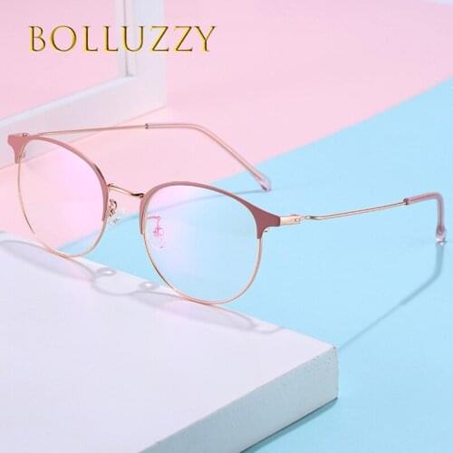 10pcs/lot Wholesale Metal Round Eyeglasses Frames Women Men Glasses Frame Small Vintage Eye Glass Non Prescription Optical Cheap