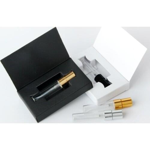 100 Pieces/Lot 5ML Customizable Paper Boxes And Glass Perfume Bottle With Atomizer Empty Parfum Packaging CUSTOM LOGO for gift