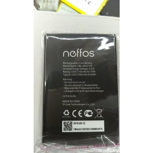 3.8V 2150mAh Battery for neffos NBL-40A2150 Cell Phone Batterie with phone stander for gift