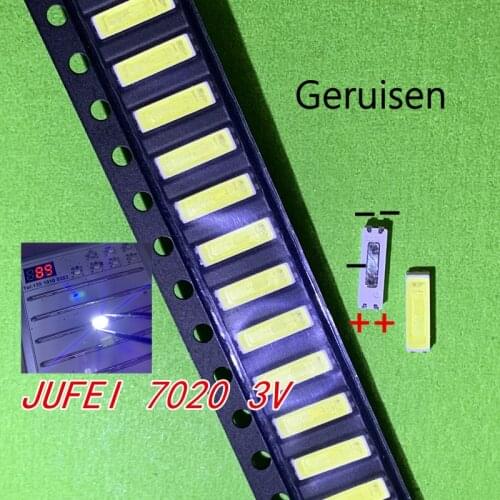 3000PCS/Lot Jufei SMD LED 7020 3v 0.7W 240mA Cool white 10000-13000K For TV Backlight Application