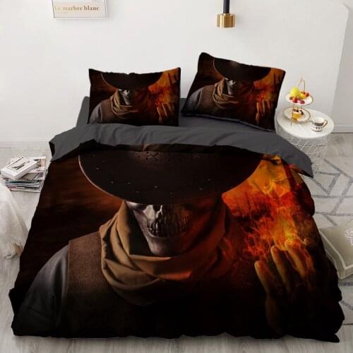 3D Demon Design Bedding Set Comforter Quilt Cover Full King Queen Double Single Size Home Textile