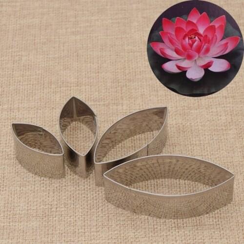 4pcs/Set High Quality Stainless Steel Cut Pottery Ceramics Mould Water Lotus Mold Clay Tools Accessories