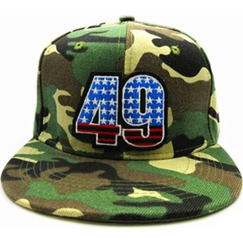 49 Embroidery Cotton Baseball Cap Hip-hop Cap Adjustable Snapback Hats for Men and Women 59