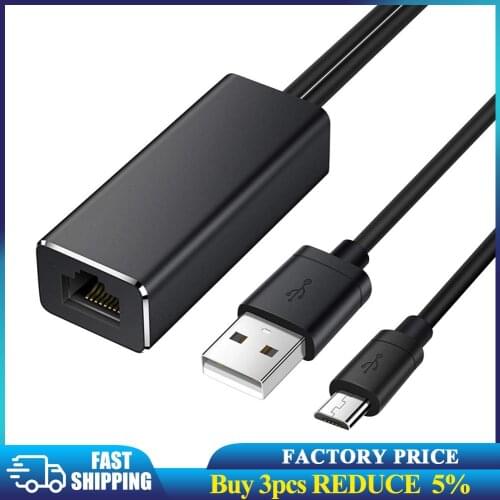 Ethernet Adapter for Amazon Fire TV Stick Google Home Mini Chromecast Ultra 2 1 Audio Micro USB to RJ45 Ethernet Adapter