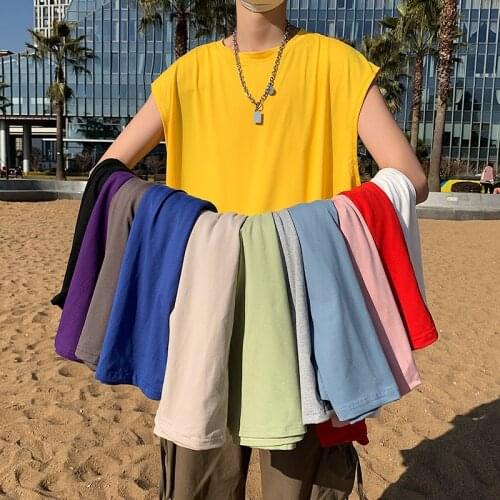 Basketball Sports Vest Mens Wild Loose Round Neck T-shirt Breathable Sports Vest Mens Sleeveless Top Mens Undershirt S-5XL